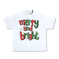 White merry and bright Urban Heavy Tee - MaliasSmallBusiness