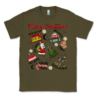 Army Green Merry Christmas Classic Tee - MaliasSmallBusiness