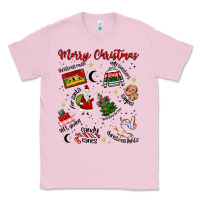 Bubblegum Pink Merry Christmas Classic Tee - MaliasSmallBusiness