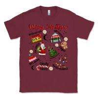 Burgundy Merry Christmas Classic Tee - MaliasSmallBusiness