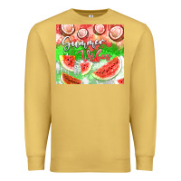 Antique Gold Watermelon and coconut summer 20oz skinny tumbler Premium Sweatshirt - FaDigitalArtStudio