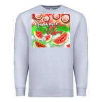Heather Grey Watermelon and coconut summer 20oz skinny tumbler Premium Sweatshirt - FaDigitalArtStudio
