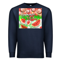 Navy Watermelon and coconut summer 20oz skinny tumbler Premium Sweatshirt - FaDigitalArtStudio