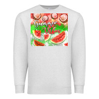 Oatmeal Heather Watermelon and coconut summer 20oz skinny tumbler Premium Sweatshirt - FaDigitalArtStudio