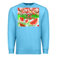 Ocean Blue Watermelon and coconut summer 20oz skinny tumbler Premium Sweatshirt - FaDigitalArtStudio
