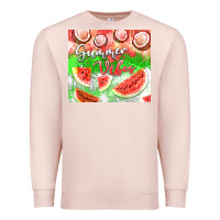 Pale Pink Watermelon and coconut summer 20oz skinny tumbler Premium Sweatshirt - FaDigitalArtStudio