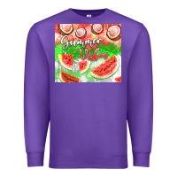 Purple Watermelon and coconut summer 20oz skinny tumbler Premium Sweatshirt - FaDigitalArtStudio