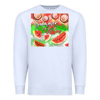 White Watermelon and coconut summer 20oz skinny tumbler Premium Sweatshirt - FaDigitalArtStudio