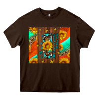 Chocolate Brown with god all things are possible Heavy Core Tee - AdoDesignShop