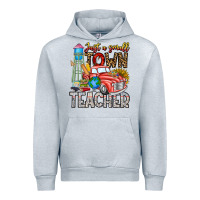Heather Grey Just a Small Town Teacher Urban Hoodie - CowhideDigitalArt