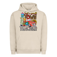 Pigment French Oak Just a Small Town Teacher Urban Hoodie - CowhideDigitalArt