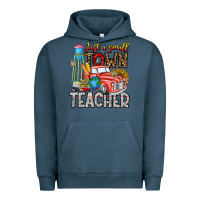 Pigment Midnight Navy Just a Small Town Teacher Urban Hoodie - CowhideDigitalArt