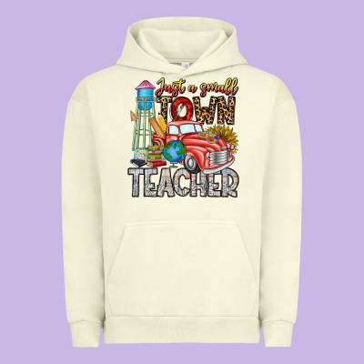 Just A Small Town Teacher Urban Hoodie Designed By Cowhidedigitalart