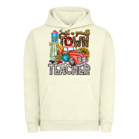 Pigment Pistachio Just a Small Town Teacher Urban Hoodie - CowhideDigitalArt