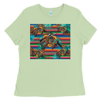 Matcha bucking bronco serape turquoise Ladies Tee - Artiststas