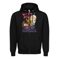 Black Grab your joe lets go baseball Zipper Hoodie - HowdyJamesFarm