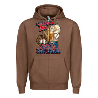 Chestnut Grab your joe lets go baseball Zipper Hoodie - HowdyJamesFarm