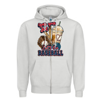 Dove Grey Grab your joe lets go baseball Zipper Hoodie - HowdyJamesFarm
