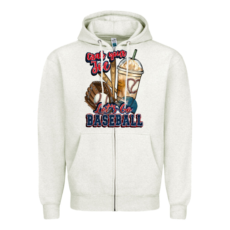Grab Your Joe Lets Go Baseball Zipper Hoodie by HowdyJamesFarm | Teevron