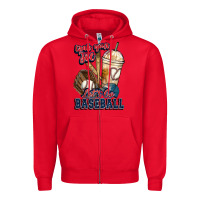 Red Grab your joe lets go baseball Zipper Hoodie - HowdyJamesFarm
