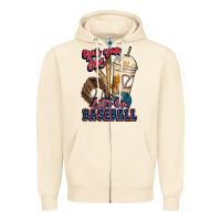 Sandshell Grab your joe lets go baseball Zipper Hoodie - HowdyJamesFarm