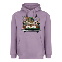 Lavender cowhide and hunter truck olivia Heavyweight Hoodie - OliviaCreatesArt