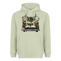 Matcha cowhide and hunter truck olivia Heavyweight Hoodie - OliviaCreatesArt