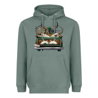 Sage cowhide and hunter truck olivia Heavyweight Hoodie - OliviaCreatesArt