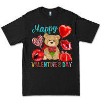Black happy valentines day Premium Tee - NancyCooperArtShop