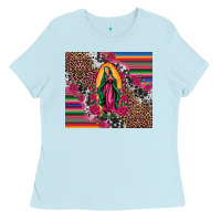Baby Blue our lady of guadalupe serape background tumbler Ladies Tee - Artiststas