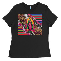 Black our lady of guadalupe serape background tumbler Ladies Tee - Artiststas