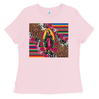 Bubblegum Pink our lady of guadalupe serape background tumbler Ladies Tee - Artiststas