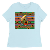 Baby Blue western desert moon Ladies Tee - Jasminsmagicworld