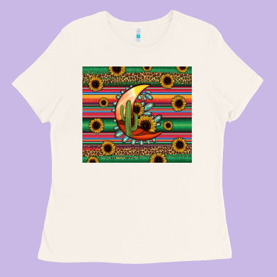 Western Desert Moon Ladies Tee Designed By Jasminsmagicworld