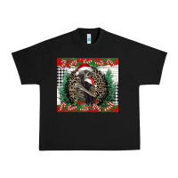 Black Merry Christmas skeleton Urban Heavy Tee - NancyCooperArtShop