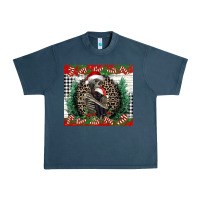 Midnight Navy Merry Christmas skeleton Urban Heavy Tee - NancyCooperArtShop