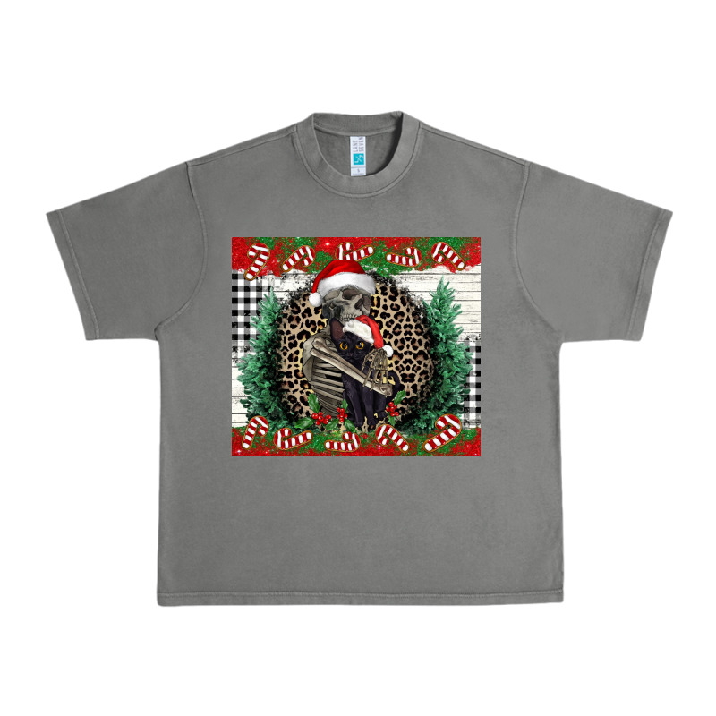 Merry Christmas Skeleton Urban Heavy Tee by NancyCooperArtShop | Teevron