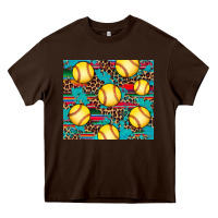 Chocolate Brown softball Heavy Core Tee - Artiststas