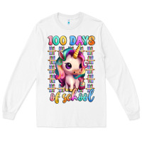 100 Days Of School Unicorn Long Sleeve Tee | Teevron