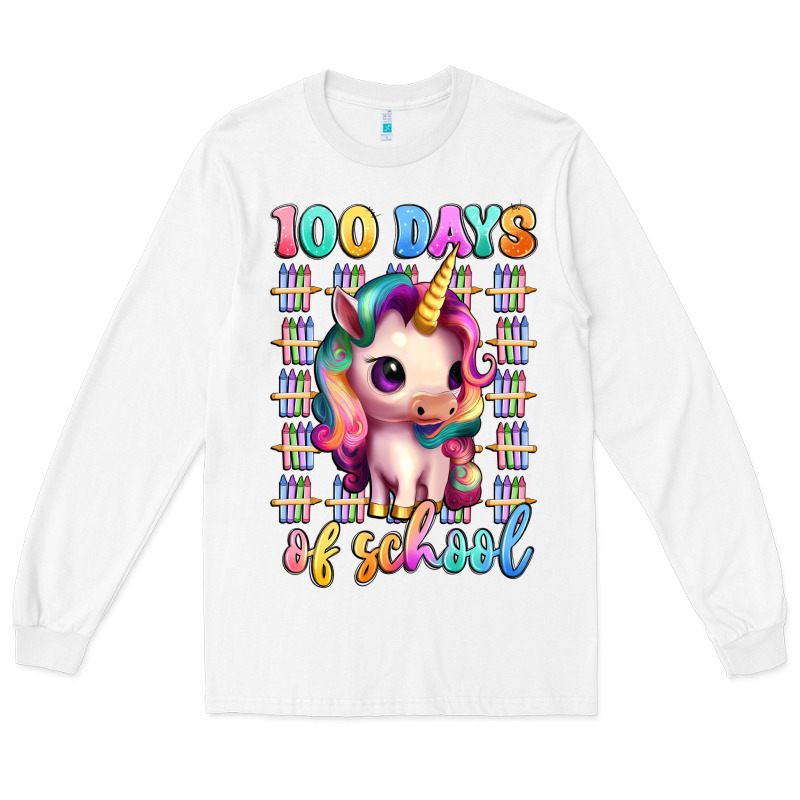 100 Days Of School Unicorn Long Sleeve Tee by Artiststas | Teevron