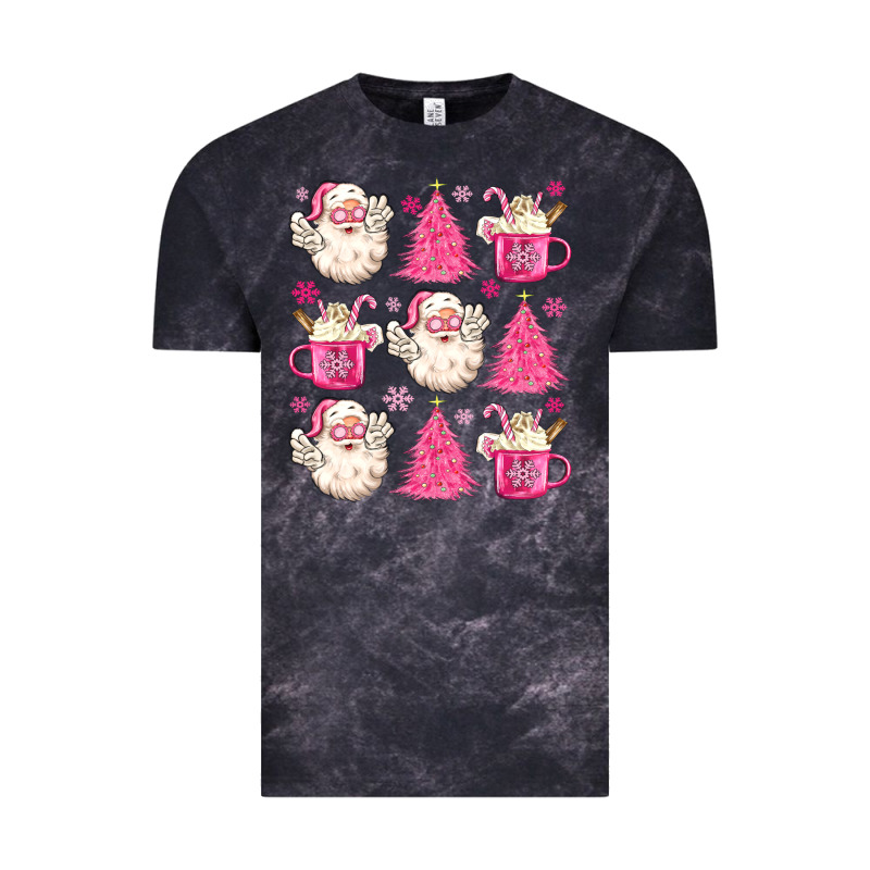 Retro Doodle Pink Christmas Vintage Tee by MaliasSmallBusiness | Teevron