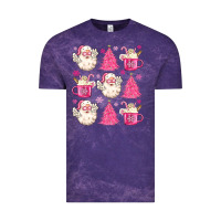 Cloud Purple retro doodle pink christmas Vintage Tee - MaliasSmallBusiness