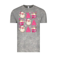 Cloud Rock retro doodle pink christmas Vintage Tee - MaliasSmallBusiness