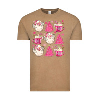 Vintage Coffee retro doodle pink christmas Vintage Tee - MaliasSmallBusiness