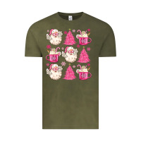 Vintage Olive retro doodle pink christmas Vintage Tee - MaliasSmallBusiness