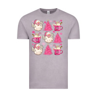 Vintage Zinc retro doodle pink christmas Vintage Tee - MaliasSmallBusiness