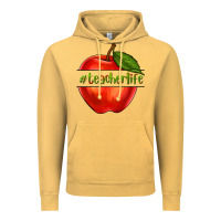 Vintage Mustard teacher life with apple Vintage Hoodie - NancyCooperArtShop
