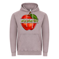 Vintage Zinc teacher life with apple Vintage Hoodie - NancyCooperArtShop