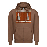 Chestnut distressed american football pattern Zipper Hoodie - TumblerDesignByShophia