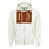 Distressed American Football Pattern Zipper Hoodie | Teevron